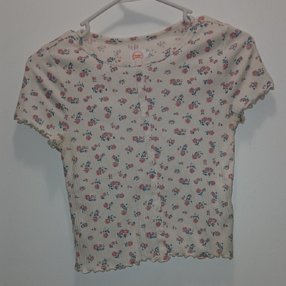 Floral Cream Kids Top